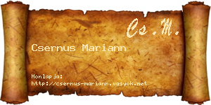Csernus Mariann névjegykártya