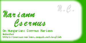 mariann csernus business card